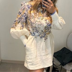 Zimmermann Wonderland Tama Belted Floral Dress